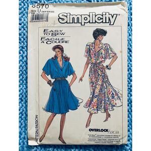 Simplicity sewing pattern  8570 Shirt dress pockets sz 16-20